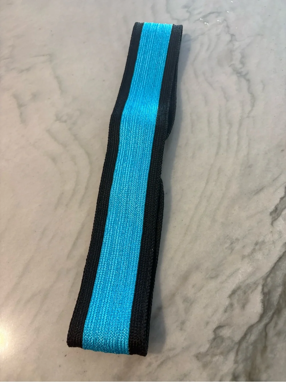 Vintage Adjustable Black and Electric Blue Belt
